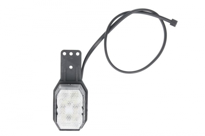 Lumina clarificare dreapta; FLEXIPOINT, rosu alb, LED, inaltime 65mm; latime 44mm; adancime 28mm, in relief, lungime cablu 500mm, cu cuier, 12V (FLEXIPOINT)