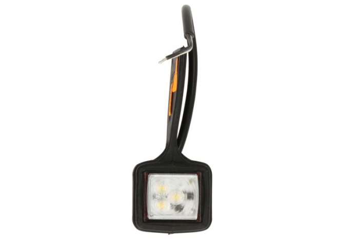 Lumina clarificare dreapta, forma: dreptunghiular, rosu alb, LED, in relief, lungime cablu 200mm, cu cuier, 12 24V