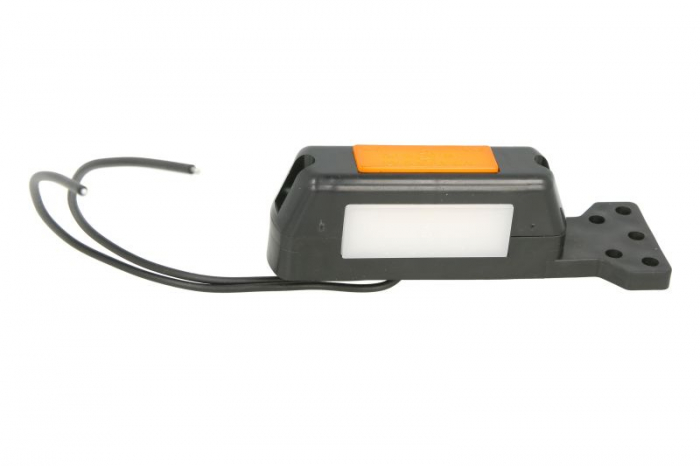Lumina clarificare dreapta, portocaliu/rosu/alb, LED, inaltime 105mm; latime 28mm; adancime 34mm, în relief, lungime cablu 210mm, cu cuier, 12/24V (drept în relief) [2]