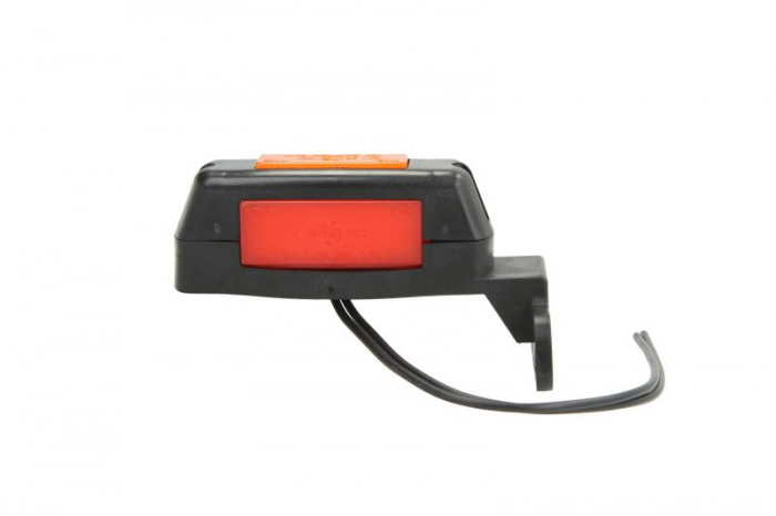 Lumina clarificare dreapta, portocaliu/rosu/alb, LED, inaltime 105mm; latime 28mm; adancime 34mm, în relief, lungime cablu 210mm, cu cuier, 12/24V (unghi în relief) [2]