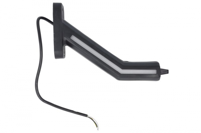 Lumina clarificare dreapta, portocaliu/rosu/alb, LED, suprafata, lungime cablu 400mm, cu brat lung, 12/24V (cu functie de semnalizator lateral, IP6K9K) [2]