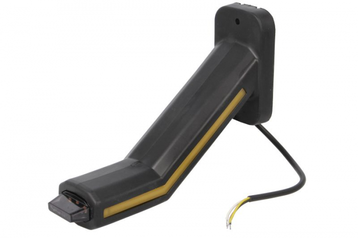 Lumina clarificare dreapta, portocaliu/rosu/alb, LED, suprafata, lungime cablu 400mm, cu brat lung, 12/24V (cu functie de semnalizator lateral, IP6K9K) [3]