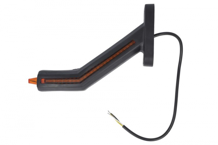 Lumina clarificare dreapta, portocaliu rosu alb, LED, suprafata, lungime cablu 400mm, cu brat lung, 12 24V (cu functie de semnalizator lateral, IP6K9K)