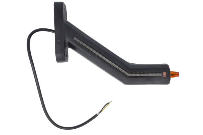 Lumina clarificare dreapta, portocaliu/rosu/alb, LED, suprafata, lungime cablu 400mm, cu brat lung, 12/24V (cu functie de semnalizator lateral, IP6K9K) [2]