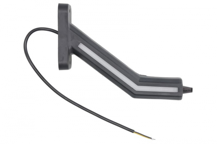 Lumina clarificare dreapta, portocaliu/rosu/alb, LED, suprafata, lungime cablu 400mm, cu brat lung, 12/24V (cu functie de semnalizator spate, IP6K9K) [2]