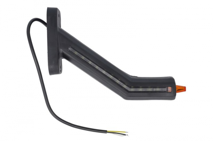 Lumina clarificare dreapta, portocaliu/rosu/alb, LED, suprafata, lungime cablu 400mm, cu brat lung, 12/24V (cu functie de semnalizator spate, IP6K9K) [2]