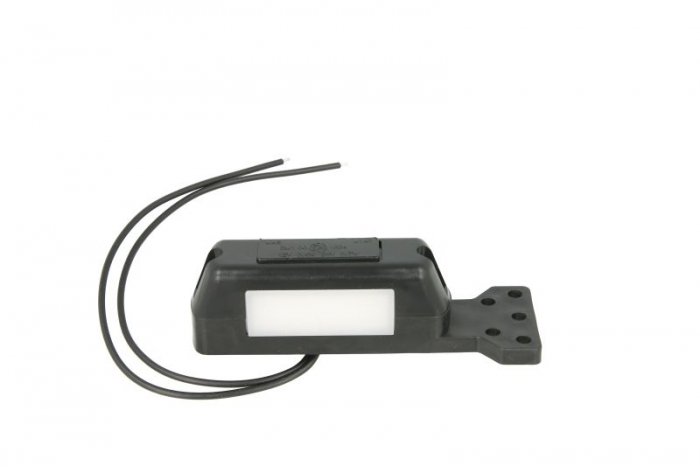 Lumina clarificare dreapta, rosu alb, LED, inaltime 105mm; latime 28mm; adancime 34mm, in relief, lungime cablu 210mm, cu cuier, 12 24V (drept in relief)