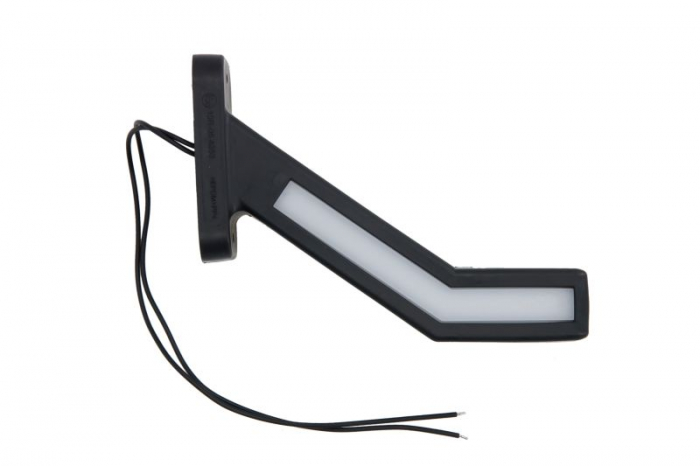 Lumina clarificare dreapta, rosu alb, LED, suprafata, lungime cablu 240mm, cu cuier, cu brat lung, 12 24V