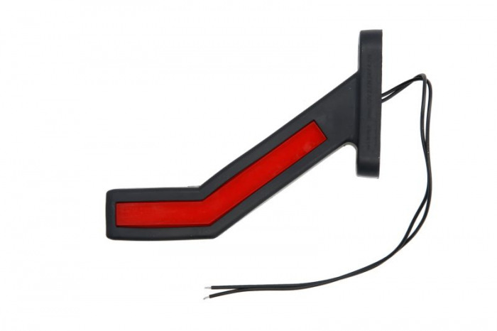 Lumina clarificare dreapta, rosu/alb, LED, suprafata, lungime cablu 240mm, cu cuier, cu brat lung, 12/24V [2]