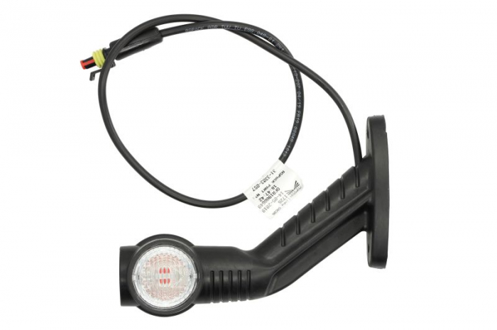 Lumina clarificare dreapta; SUPERPOINT III, portocaliu rosu alb, LED, suprafata, lungime cablu 500mm, cu brat lung, 24V (cu un dop, conector: SUPERSEAL 2PIN, SUPERPOINT III) potrivit SCHMITZ