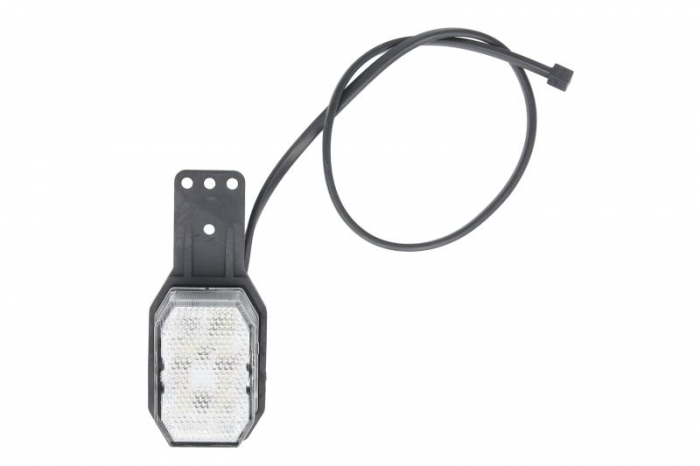 Lumina clarificare stanga; FLEXIPOINT, rosu alb, LED, inaltime 65mm; latime 44mm; adancime 28mm, in relief, lungime cablu 500mm, cu cuier, 12V (FLEXIPOINT)
