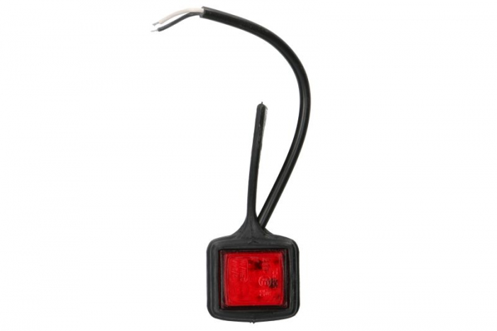 Lumina clarificare stanga, forma: dreptunghiular, rosu/alb, LED, în relief, lungime cablu 200mm, cu cuier, 12/24V [2]