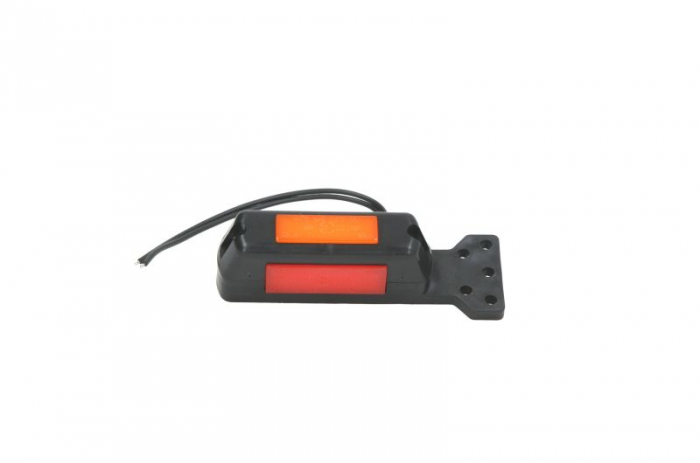 Lumina clarificare stanga, portocaliu/rosu/alb, LED, inaltime 105mm; latime 28mm; adancime 34mm, în relief, lungime cablu 210mm, cu cuier, 12/24V (drept în relief) [2]