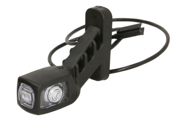 Lumina clarificare stanga, portocaliu/rosu/alb, LED, suprafata, lungime cablu 1000mm, pe brațul mediu-lung, 12/24V (cu clemă pentru fir plat, conector: CLICK-IN/JAEGER, IP66) [3]