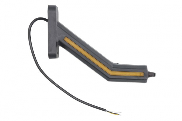 Lumina clarificare stanga, portocaliu/rosu/alb, LED, suprafata, lungime cablu 400mm, cu brat lung, 12/24V (cu functie de semnalizator spate, IP6K9K) [2]