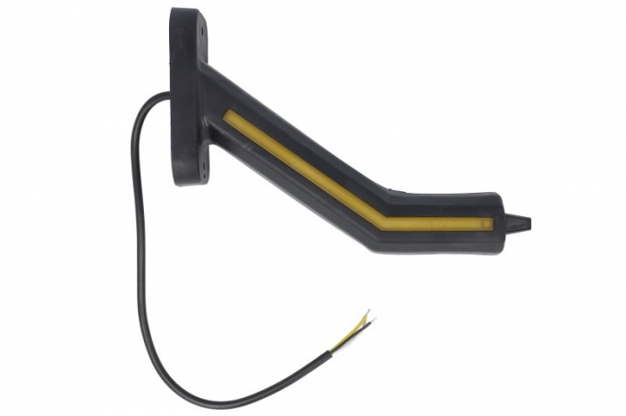 Lumina clarificare stanga, portocaliu/rosu/alb, LED, suprafata, lungime cablu 400mm, cu brat lung, 12/24V (cu functie de semnalizator spate, IP6K9K) [2]