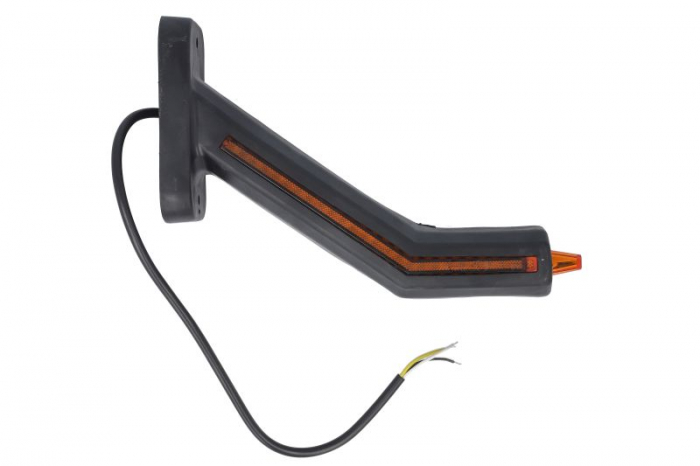 Lumina clarificare stanga, portocaliu/rosu/alb, LED, suprafata, lungime cablu 400mm, cu brat lung, 12/24V (cu functie de semnalizator spate, IP6K9K) [2]