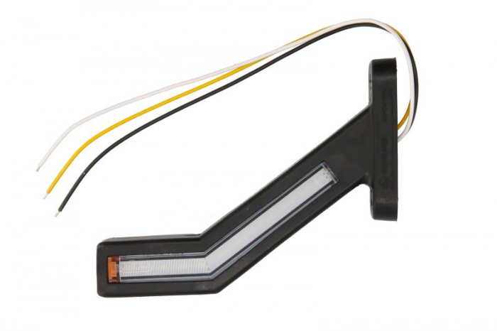 Lumina clarificare stanga, portocaliu/rosu/alb, LED, suprafata, lungime cablu 400mm, cu brat lung, 12/24V (indicator dinamic; cu functie de semnalizator spate) [2]