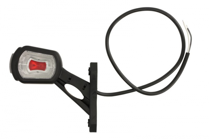 Lumina clarificare stanga, portocaliu rosu alb, LED, suprafata, lungime cablu 500mm, brat scurt, 12 24V (compatibil cu senzorul de marsarier)