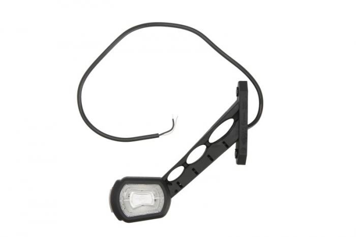 Lumina clarificare stanga, portocaliu rosu alb, LED, suprafata, lungime cablu 500mm, cu brat lung, 12 24V (compatibil cu senzorul de marsarier)