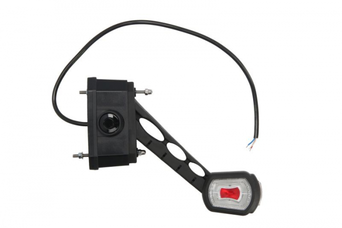 Lumina clarificare stanga, portocaliu/rosu/alb, LED, suprafata, lungime cablu 500mm, cu brat lung, 12/24V (cu modul senzor de marșarier) [2]