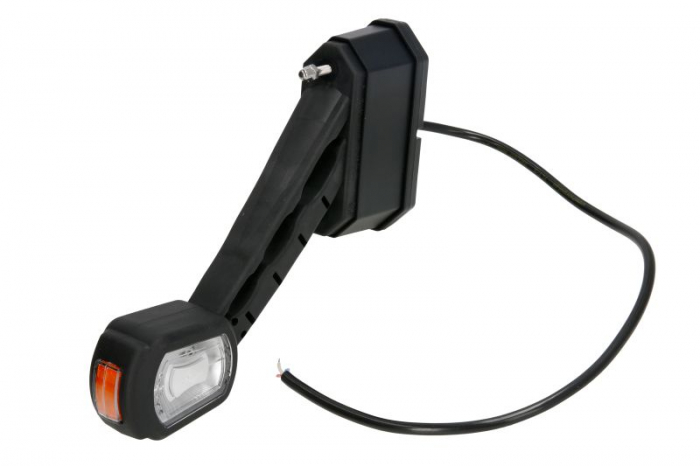 Lumina clarificare stanga, portocaliu/rosu/alb, LED, suprafata, lungime cablu 500mm, cu brat lung, 12/24V (cu modul senzor de marșarier) [3]