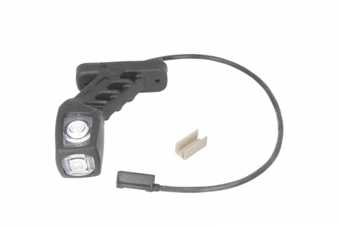 Lumina clarificare stanga, portocaliu/rosu/alb, LED, suprafata, lungime cablu 500mm, pe brațul mediu-lung, 12/24V (cu clemă pentru fir plat, conector: CLICK-IN/JAEGER, IP66) [2]