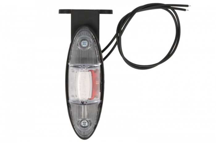 Lumina clarificare stanga, rosu alb, LED, in relief, lungime cablu 360mm, cu cuier, 12 24V