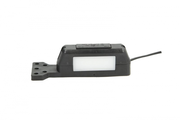 Lumina clarificare stanga, rosu alb, LED, inaltime 105mm; latime 28mm; adancime 34mm, in relief, lungime cablu 210mm, cu cuier, 12 24V (drept in relief)