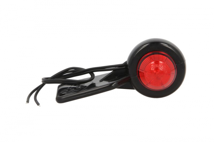 Lumina clarificare stanga, rosu/alb, LED, inaltime 99mm; latime 52mm; adancime 44mm, în relief, lungime cablu 250mm, cu cuier, 12/24V [2]