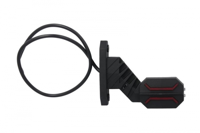 Lumina delimitare dreapta; Dragon, forma: dreptunghiular, portocaliu/rosu/alb, LED lungime cablu 600mm, brat scurt, 12/24V (IP68, Dragon) [2]