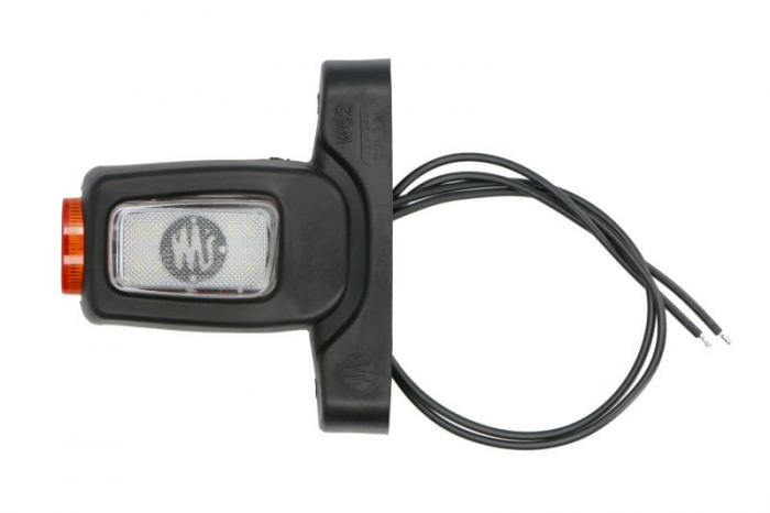 Lumina delimitare dreapta, forma: dreptunghiular, portocaliu rosu alb, LED lungime cablu 330mm, brat scurt, 12 24V (IP6K9K)