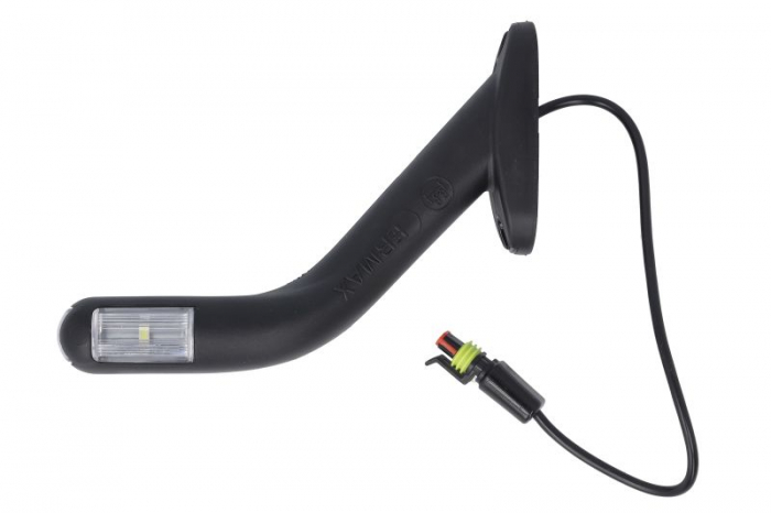Lumina delimitare dreapta, forma: oval, portocaliu rosu alb, LED lungime cablu 300mm, pe bratul lung, 12 24V (conector: SUPERSEAL 2PIN)
