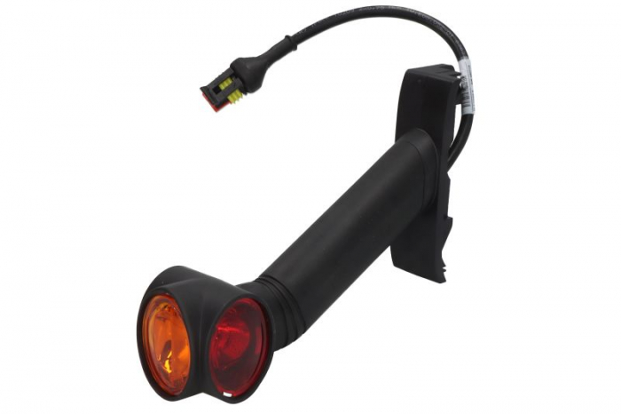 Lumina delimitare dreapta, forma: oval, portocaliu/rosu/alb lungime cablu 350mm, pe brațul lung, 12/24V (conector: SUPERSEAL 2PIN) [3]