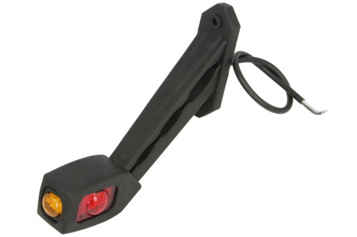 Lumina delimitare dreapta, portocaliu/rosu/alb, LED, inaltime 167mm; latime 35,5mm; adancime 178mm lungime cablu 350mm, pe brațul lung, 12/24V [3]