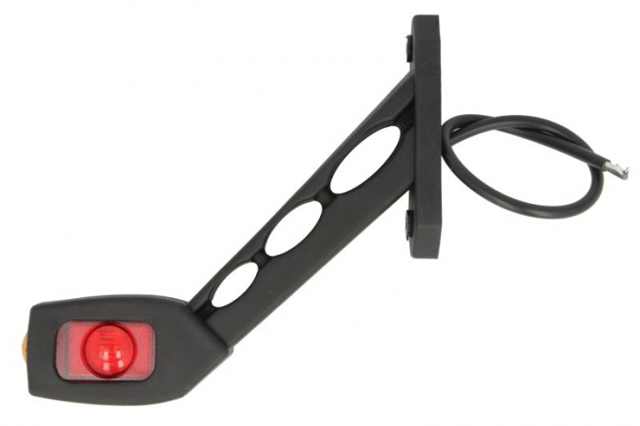 Lumina delimitare dreapta, portocaliu rosu alb, LED, inaltime 167mm; latime 35,5mm; adancime 178mm lungime cablu 350mm, pe bratul lung, 12 24V