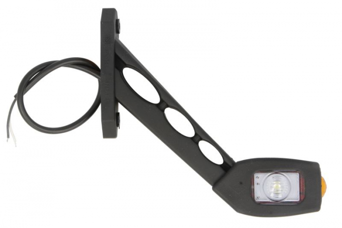 Lumina delimitare dreapta, portocaliu/rosu/alb, LED, inaltime 167mm; latime 35,5mm; adancime 178mm lungime cablu 350mm, pe brațul lung, 12/24V [2]