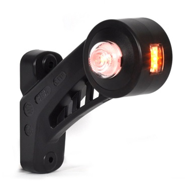 Lumina delimitare dreapta, portocaliu rosu alb, LED lungime cablu 280mm, pe bratul mediu-lung, 12 24V