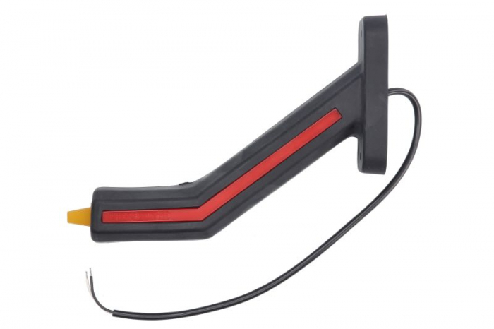 Lumina delimitare dreapta, portocaliu rosu alb, LED lungime cablu 400mm, pe bratul lung, 12 24V (IP6K9K)