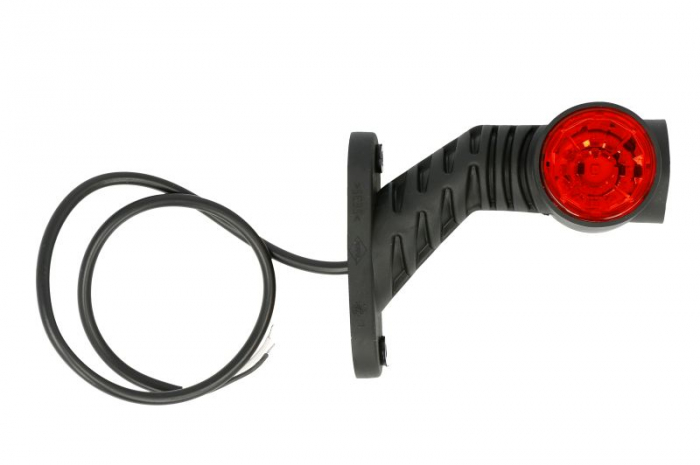 Lumina delimitare dreapta, portocaliu rosu alb, LED lungime cablu 500mm, pe bratul mediu-lung, 12 24V