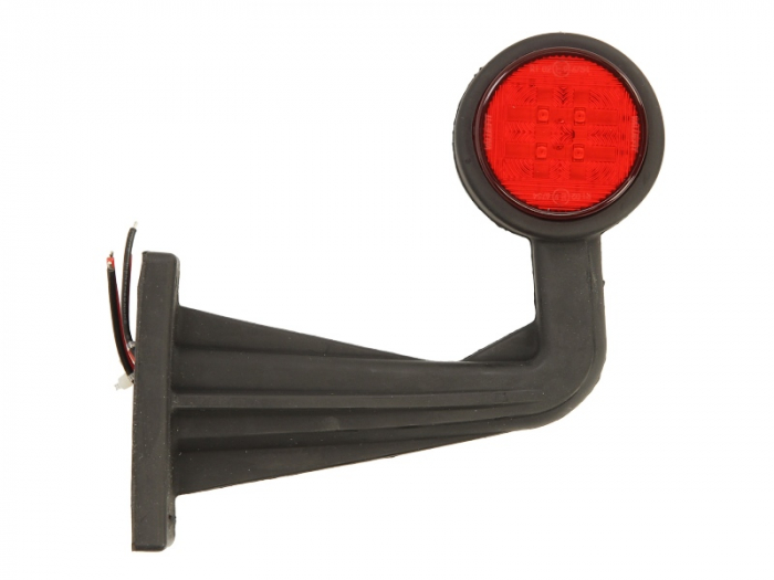 Lumina delimitare dreapta, rosu alb, LED, inaltime 159mm; latime 148,2mm; adancime 45mm, fixare verticala, 12 24V