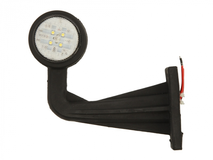 Lumina delimitare dreapta, rosu/alb, LED, inaltime 159mm; latime 148,2mm; adancime 45mm, fixare verticala, 12/24V [2]