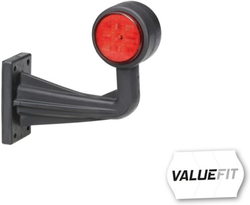 Lumina delimitare dreapta, rosu/alb, LED, inaltime 159mm; latime 148,2mm; adancime 45mm, fixare verticala, 12/24V [3]