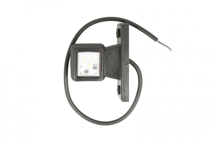 Lumina delimitare dreapta, rosu/alb, LED, inaltime 98mm; latime 40mm; adancime 71,5mm lungime cablu 400mm, brat scurt, 12/24V [2]