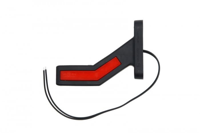 Lumina delimitare dreapta, rosu/alb, LED lungime cablu 240mm, pe brațul mediu-lung, 12/24V (tip: neon) [2]