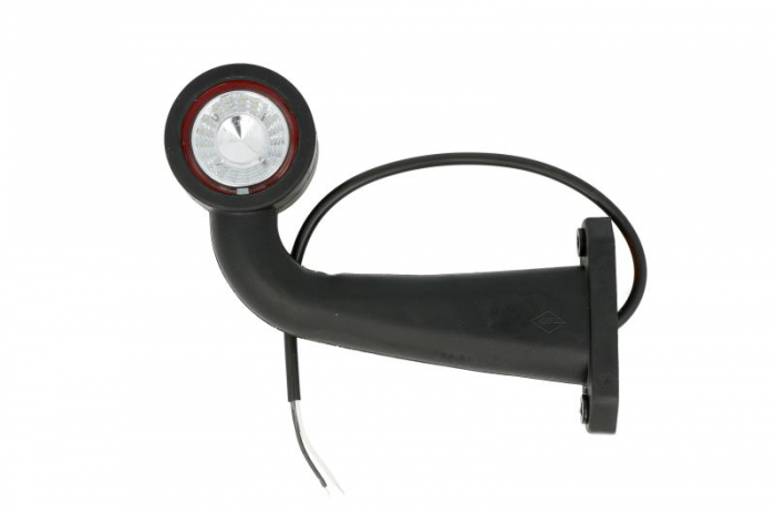 Lumina delimitare dreapta, rosu/alb, LED lungime cablu 450mm, pe brațul lung, 12/24V [2]