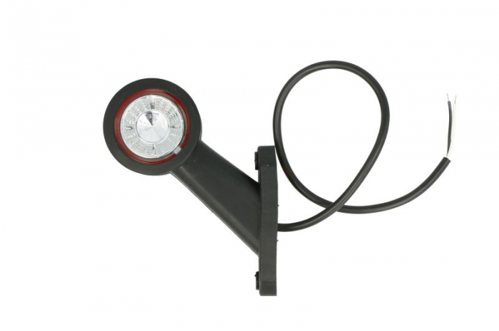 Lumina delimitare dreapta, rosu/alb, LED lungime cablu 450mm, pe brațul mediu-lung, 12/24V [2]