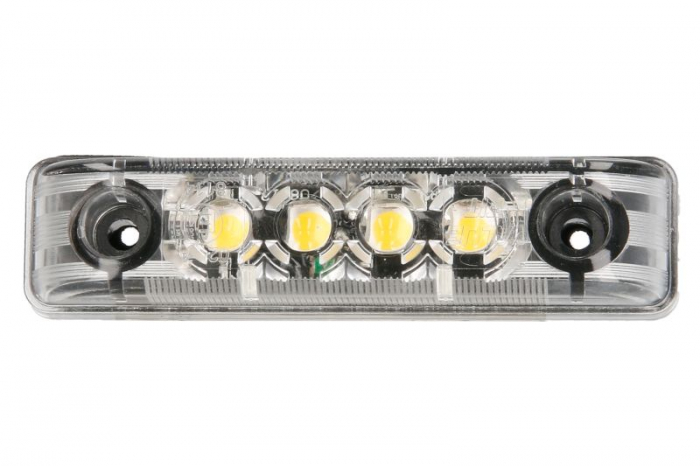 Lumina delimitare stanga dreapta, alb, LED, inaltime 11mm; latime 65mm; adancime 16mm, surub, 12V