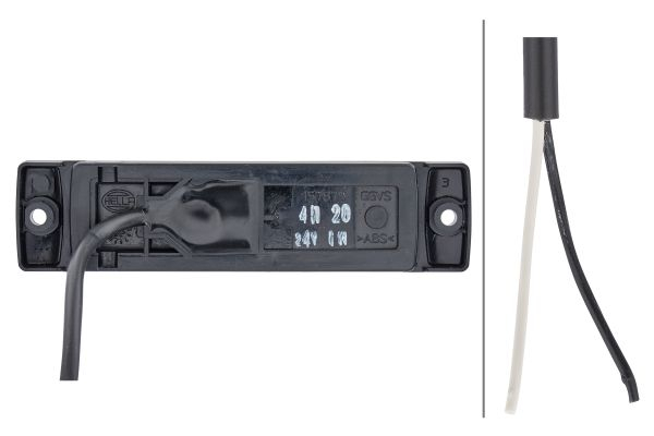 Lumina delimitare stanga/dreapta, alb, LED, inaltime 16mm; latime 130mm; adancime 32mm, surub/fixare orizontala/fixare verticala, lungime cablu 500mm, 24V (IP6K9K) [2]