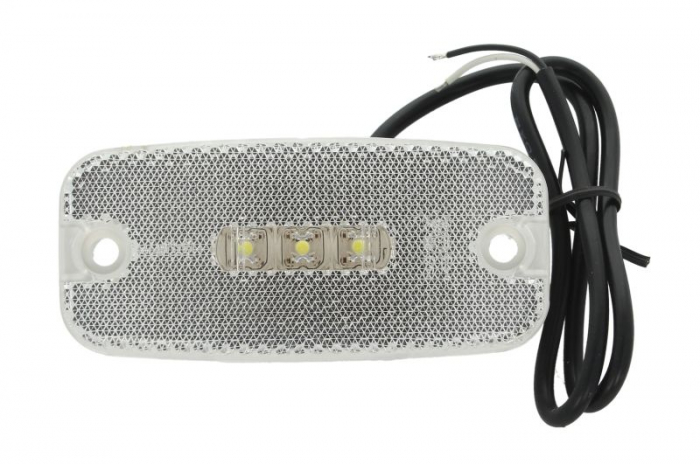 Lumina delimitare stanga dreapta, alb, LED, inaltime 22mm; latime 111mm; adancime 51mm, surub, 12 24V